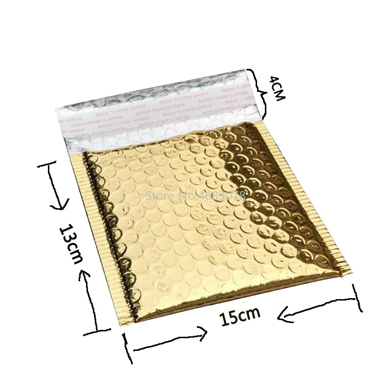 50pcs/lot Bubble Envelopes Bags Mailers Padded Shipping Envelope With Bubble Mailing Bag Business Supplies 15*13cm+4cm