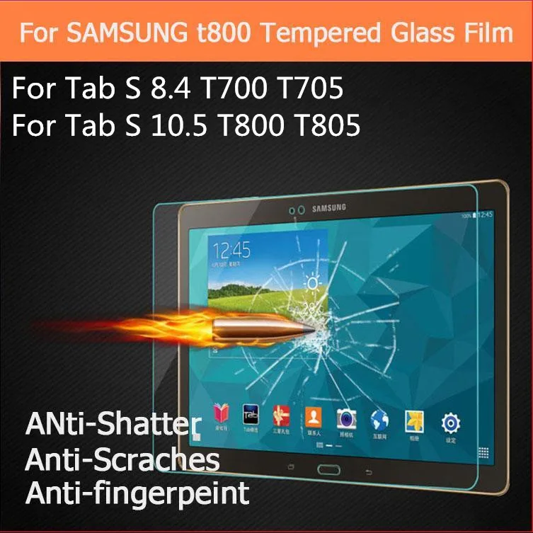 

Tempered Glass Screen Protector For Samsung Galaxy Tab S 8.4 10.5'' SM-T700 SM-T705 T705C SM-T800 T805 Tablet Protective Film