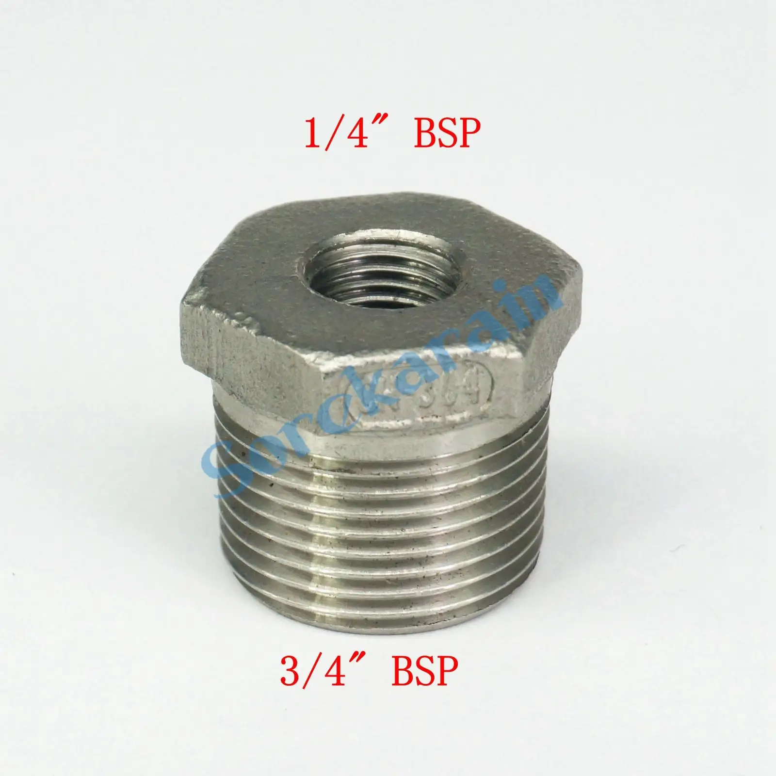 

Переходник из нержавеющей стали 3/4 "BSP Male к 1/4" BSP Female 304