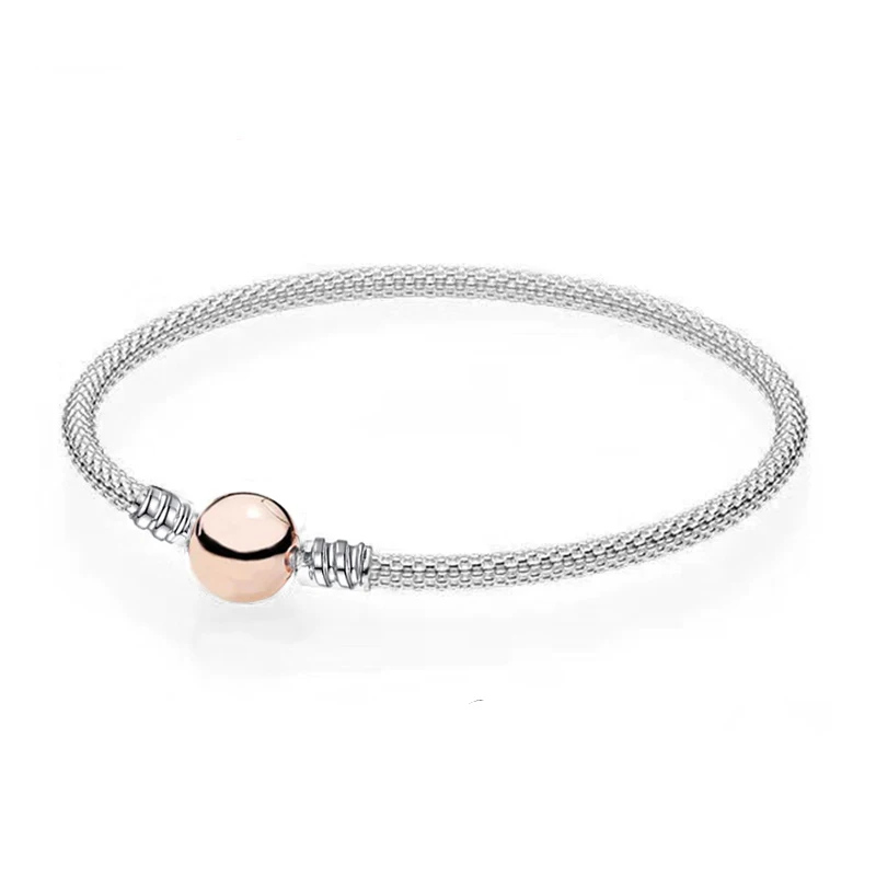 DINGLLY High Quality Golden Snake Bracelet Bangle Fit Original Beads Charm Bracelets For Women Man Children Lover Couples Gifts