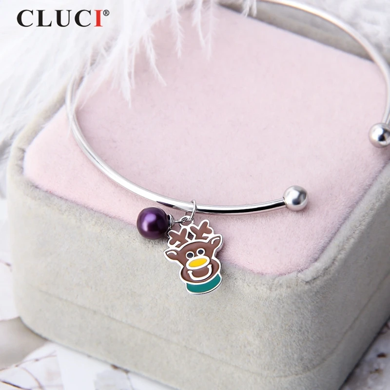 قلادة على شكل حيوان غزال لطيف 925 فضي من كلوسي لقلادة مجوهرات النساء الاسترليني 925 قلادة فضية عيد الميلاد SP348SB