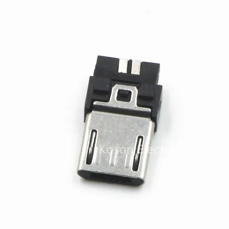 10pcs Micro USB 5 Pin T Port Male Plug Socket Connector&Plastic Cover for DIY