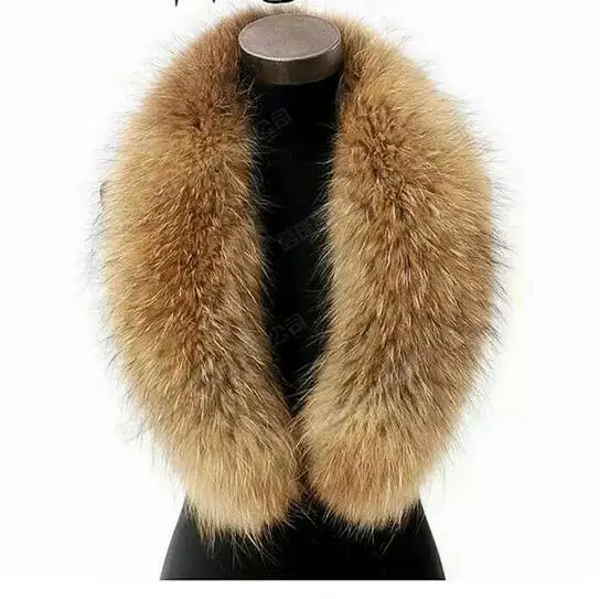 80cm 90cm 2016 Winter 100% Real Natural Raccoon Fur Collar & Womens Scarfs Fashion Coat Sweater Scarves Thick Long Neck Cap