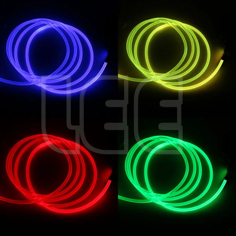 10M Transparent Side Glow Fiber Optic Light Cable fiber Optical Cable Car Night Lights 1.5mm~8mm for Home Decorative Light Cabel