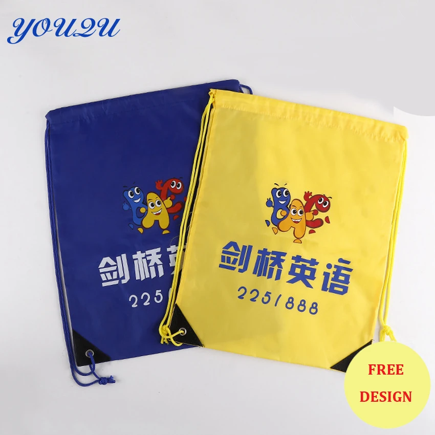 

Custom Polyester Drawstring Bag With Colorful Logo