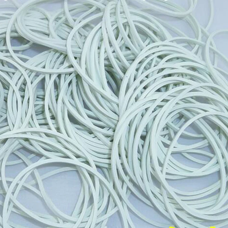 500pcs/Pack 50mm White Color Rubber Band Strong Elastic Band Stationery School Office Home Supply Rubber Tie