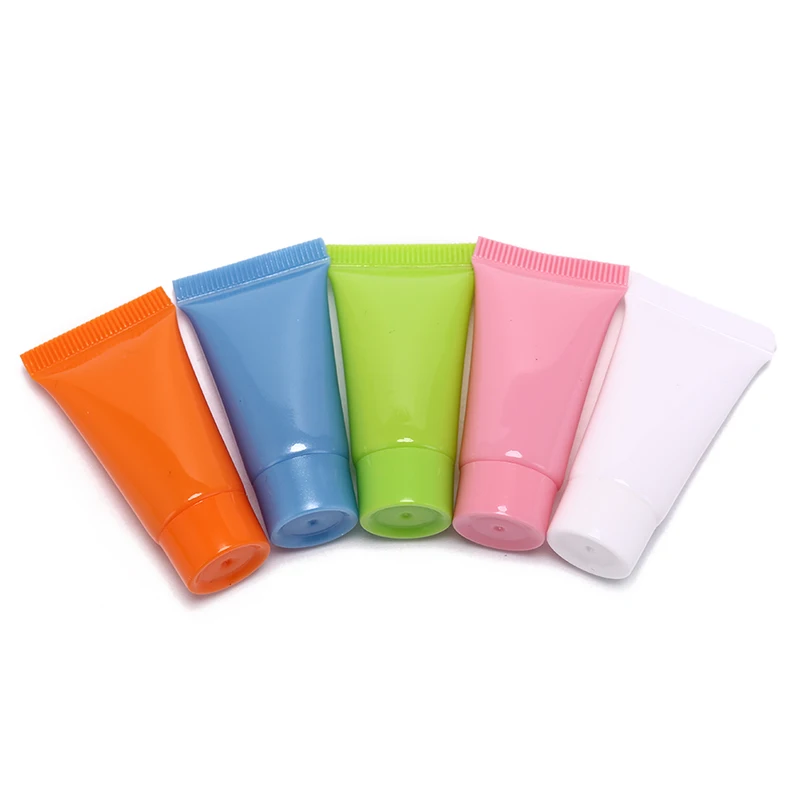 

5pcs Emulsion Cream Packaging Cosmetic Soft Tube plastic Lotion Containers Empty Makeup squeeze tube Refilable Bottles 10ml