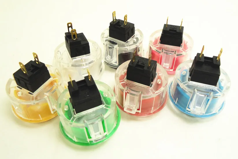 6 шт./партия, 30 мм, качественная кассета, четкий контур, без нажатия кнопки звука для разъема 2,8 мм, кнопка аркадной игры