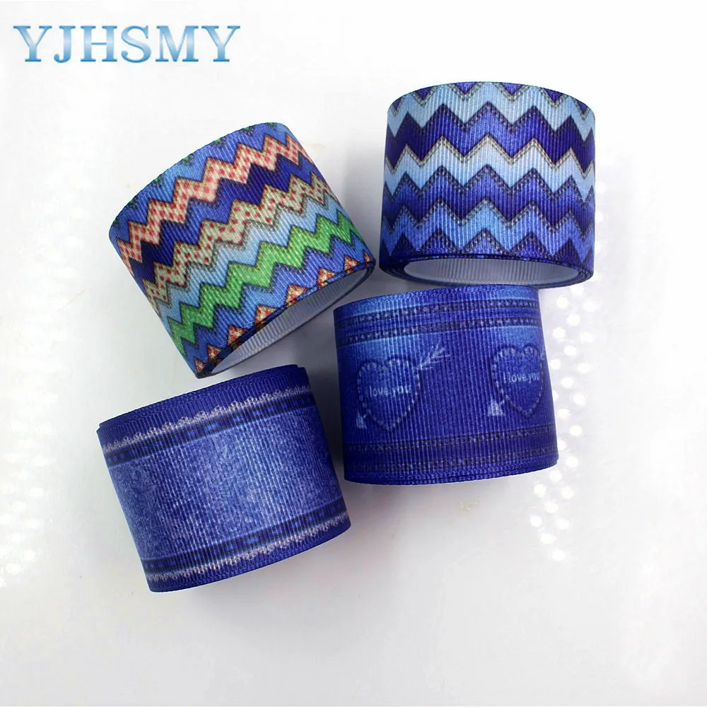 YJHSMY C-17928-641,38 mm 5 Yards cowboy Thermal transfer Printed grosgrain Ribbons,clothing Accessories DIY package Material