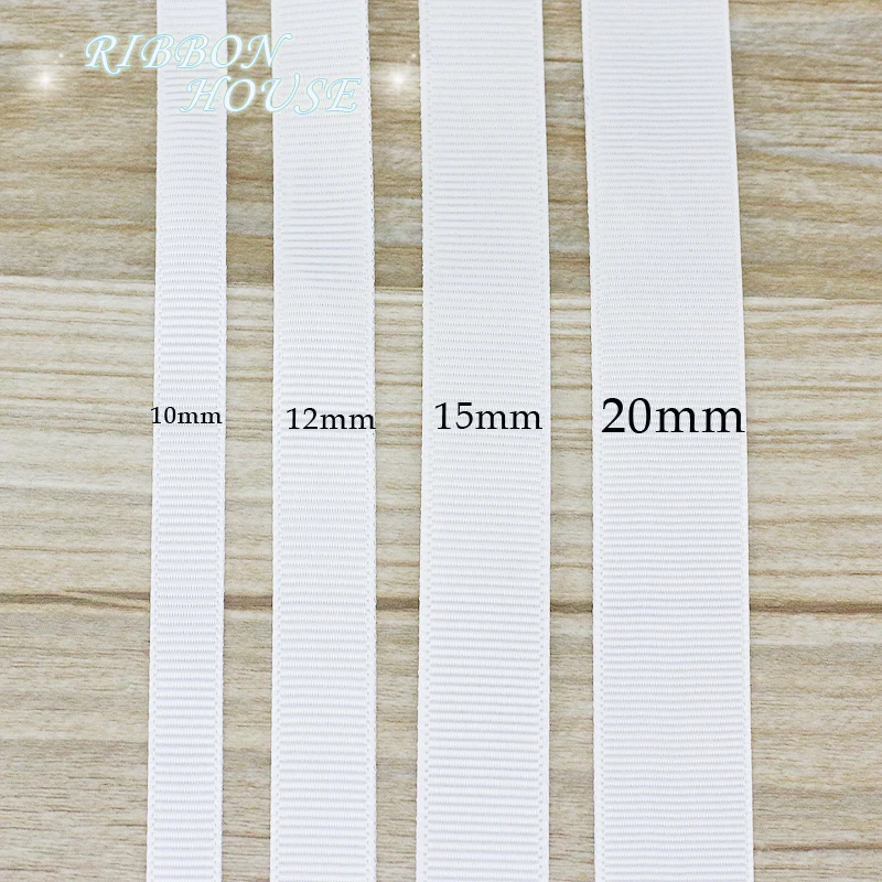 (10 Meters/lot) White Grosgrain Ribbon Wholesale Gift Wrap Decoration Ribbons Decorative Packaging Celebration