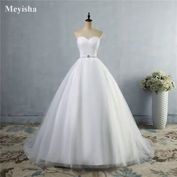 ZJ9020-S Customized A-line Neckline Sexy Backless Bridal Gown Lace Wedding Dresses For Beach 2024 size 2-28W