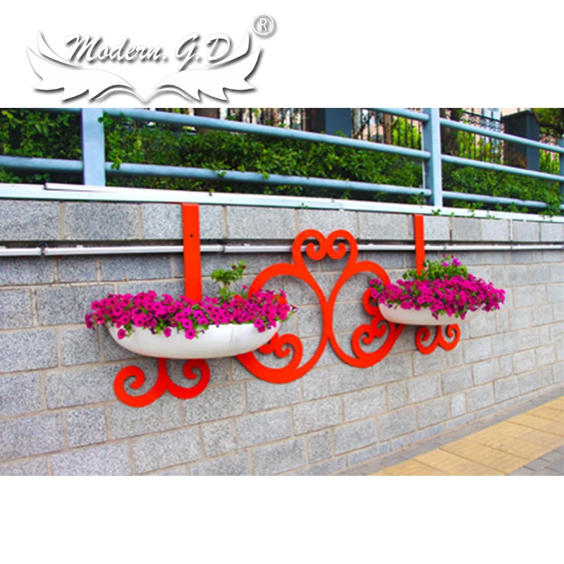 2019 new products Street and bridge decorations plastic hanging planter pots