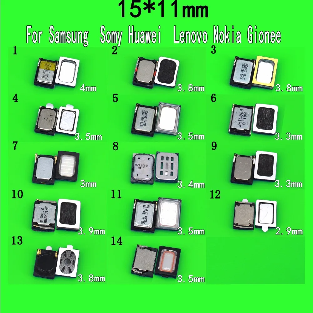 15 11 3 mm 3.5mm  4mm  2.9mm 3.9 mm Loudspeaker Speaker Phone Ringing Earpiece Buzzer Receiver Repair Part Universal much