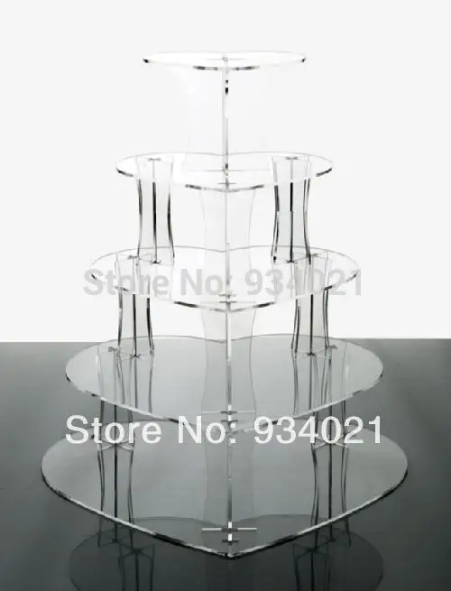 

5 Tier Acrylic Heart Cake Stands/Acrylic Cup Cake Stand