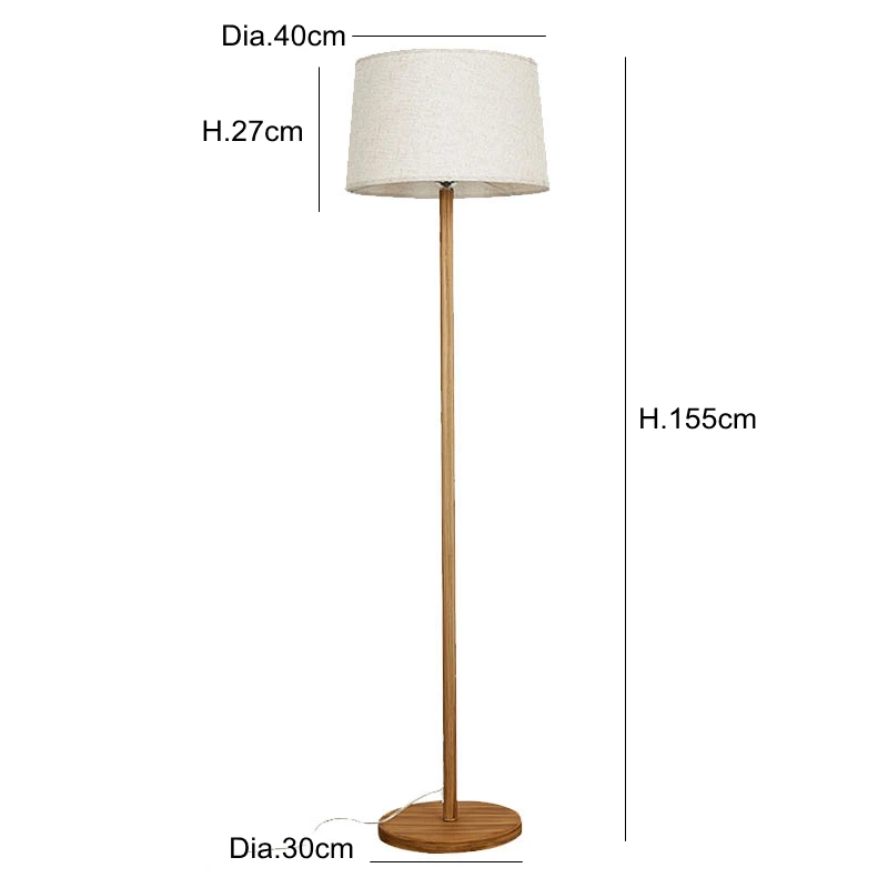 Japanese Minimalist Wood Tripod Floor Lamp Simple Life Fabric Shade Creative Floor Light For Living Room Study Lighting Fixture