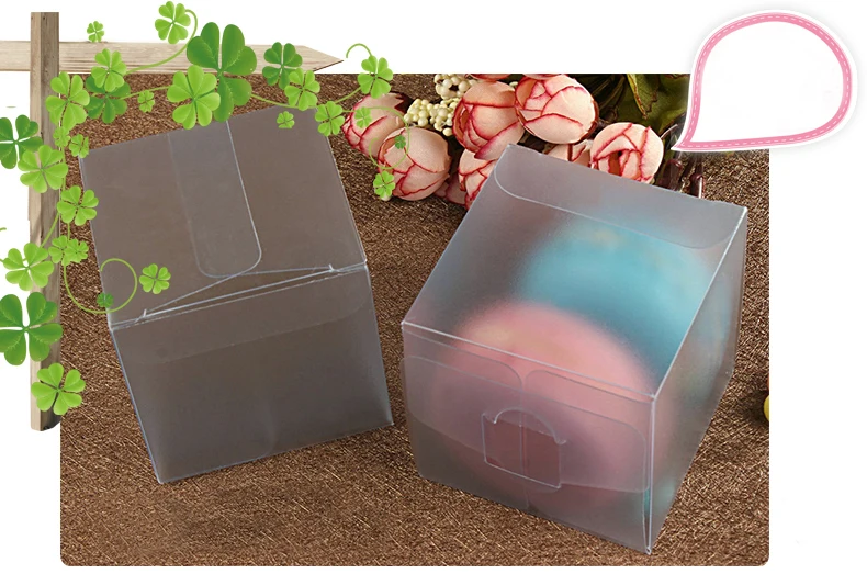 

300pcs 6*6*6cm Frosted Pvc Box Plastic Clear Box Gift Boxes For Jewellery/Candy/food Packaging Display Boxes Diy Cases Storage