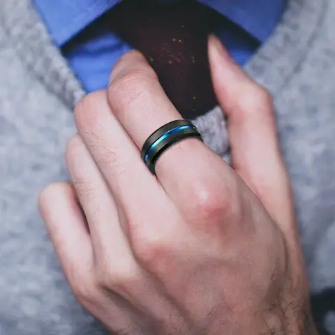 6 best sales टंगस्टन कार्बाइड पुरुषों की अंगूठी - №4