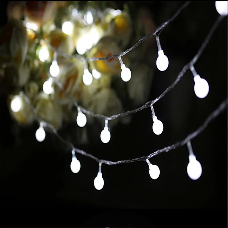 LED String Lights Warm White  2M 6M 10M Ball AA Battery Power Novelty Fairy Lighting Festival Christmas Wedding Decoration