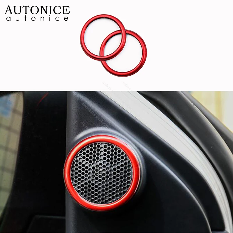 For Toyota Corolla 2014-18 stainless steel Fascias Pillar Door Stereo Speaker Cover Ring