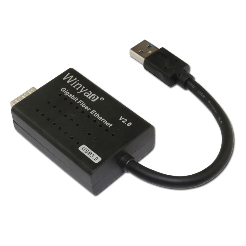 Imagem -04 - Winyao Usb1000f Usb 3.0 Gigabit Fibra Ethernet Adaptador de Rede Sfp Nic 1000mbps sx lx Transceptor Realtek Rtl8153 Vlan