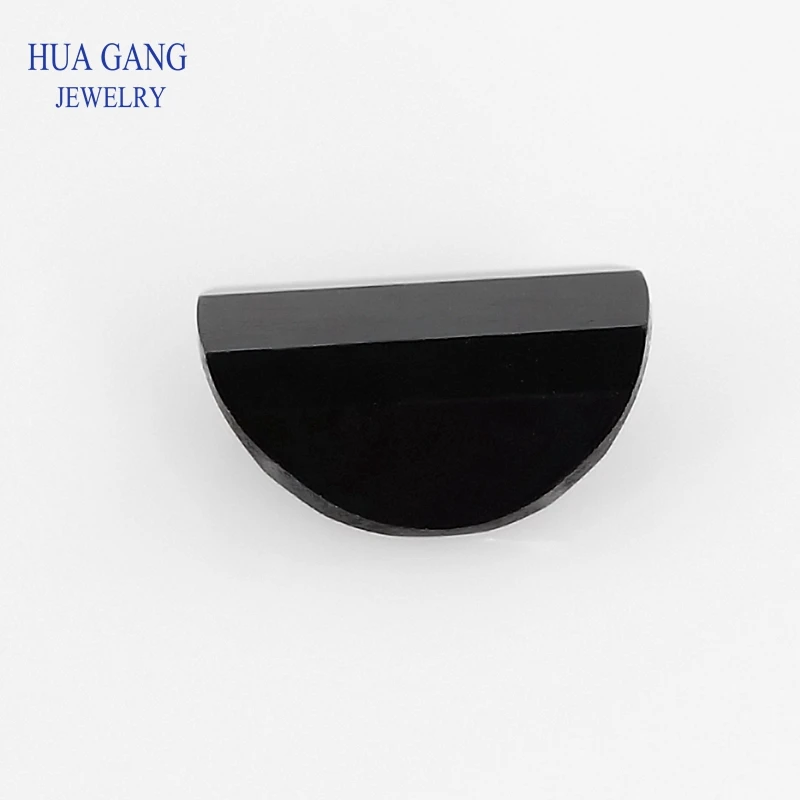 Black Ingots Shape Cubic Zirconia Brilliant Cut Loose CZ Stone Synthetic Gems Beads For Jewelry 5x7mm-7x9mm