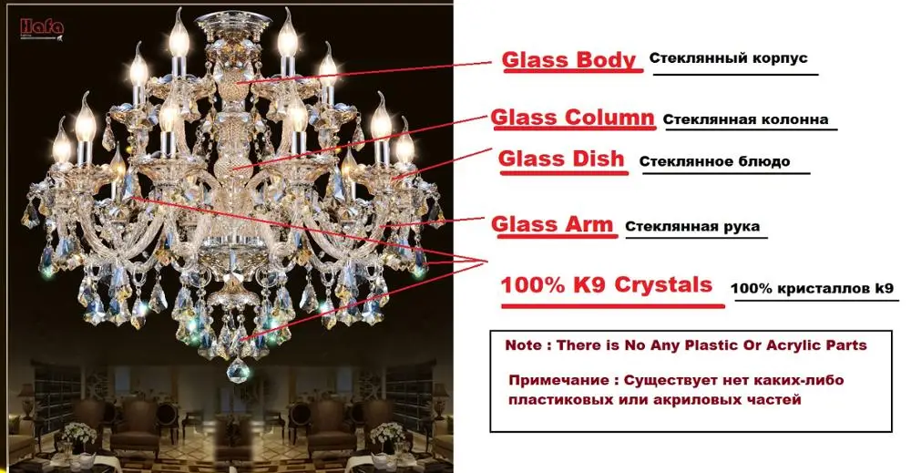 Modern Crystal Chandelier Living Room lustres de cristal Decoration Tiffany Pendants and Chandeliers Home Lighting Indoor Lamp