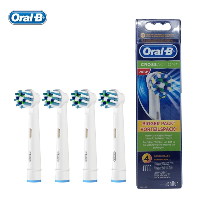 Oral B EB50-4 Cross Action Electric Toothbrush Heads Replacement Teeth Brush Heads for  D12 / DB4510 / D16 / D20 / D34