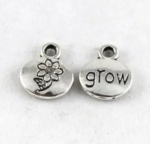 450PCS Tibetan Silver Color Flower Grow Charm A9889