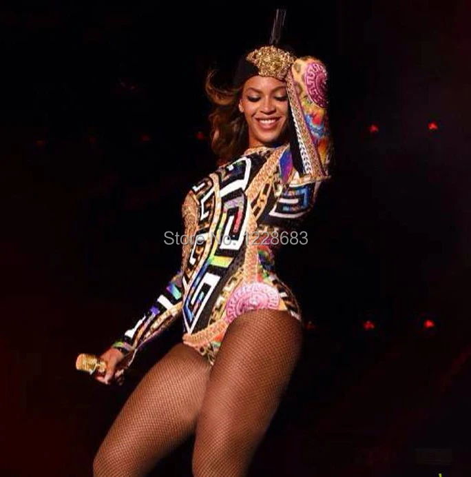 New Hot Sale Lady Women Hot Sexy Nightclub Leopard Singer Jazz Hip Hop Dance Costumes Beyonce Bodysuit