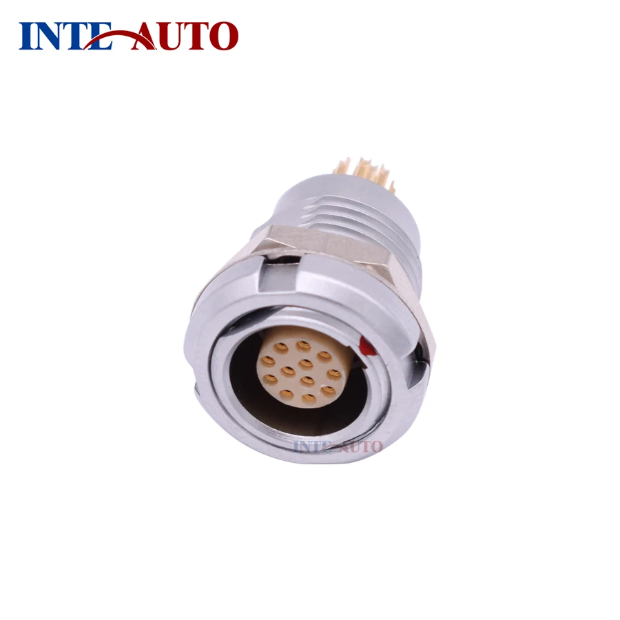 

1B M12 ZCG 1B 312 female receptacle,12 pins Metal electrical push pull self-locking connector for Ultrasonic equipment