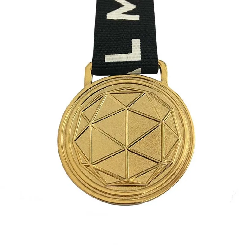 2018 Newest Gold Metal Medal with Sandblasting