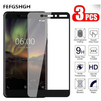 Full Cover Tempered Glass Case For Nokia 2 3 5 6 7 Plus 8 9 2.1 3.1 5.1 6.1 7.1 8.1 X5 X6 X7 Screen Protector Protective Film 9h