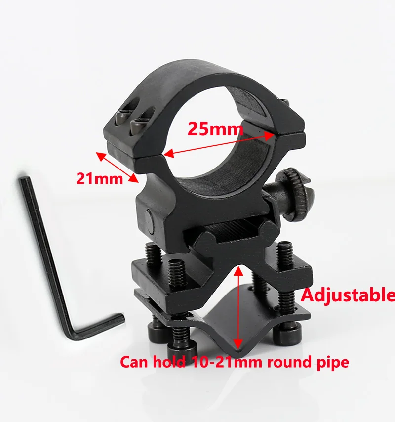 Universal Metal Rail Clip 25mm Ring 20mm Rail Gun Mount Tactical Flashlight Laser Torch Bracket For 501B C8 Hunting Flash Light