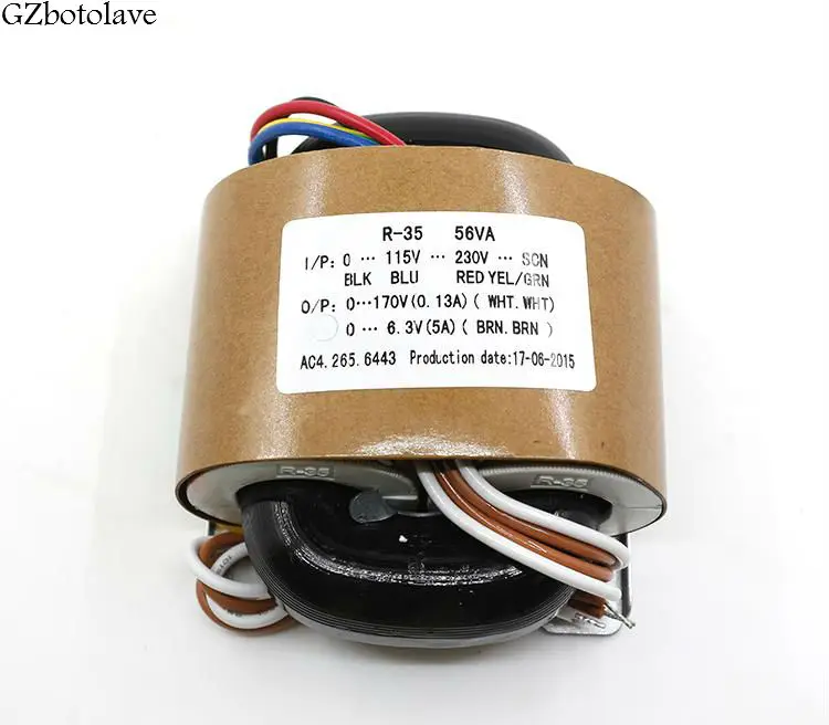 

56VA R-core Transformer 0-115V-230V to 170V+6.3V 50W Transformer