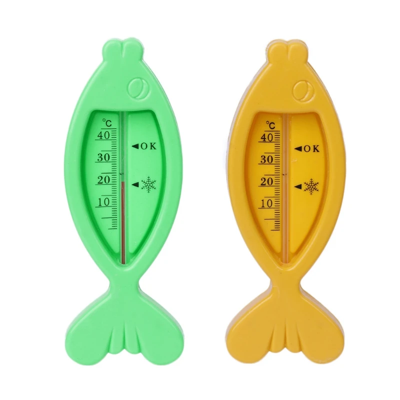 Cute Cartoon Fish-shape Baby Bathing Thermometer Kid Shower Toy Temperature Sensor Infant Bathtub Water Bath Thermometer 0-45℃