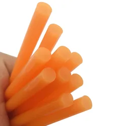 10 Pcs Orange Color 7MM Hot Melt Glue Sticks  For  Electric Glue Gun Car Audio Craft Repair Sticks Adhesive Sealing Wax Stick