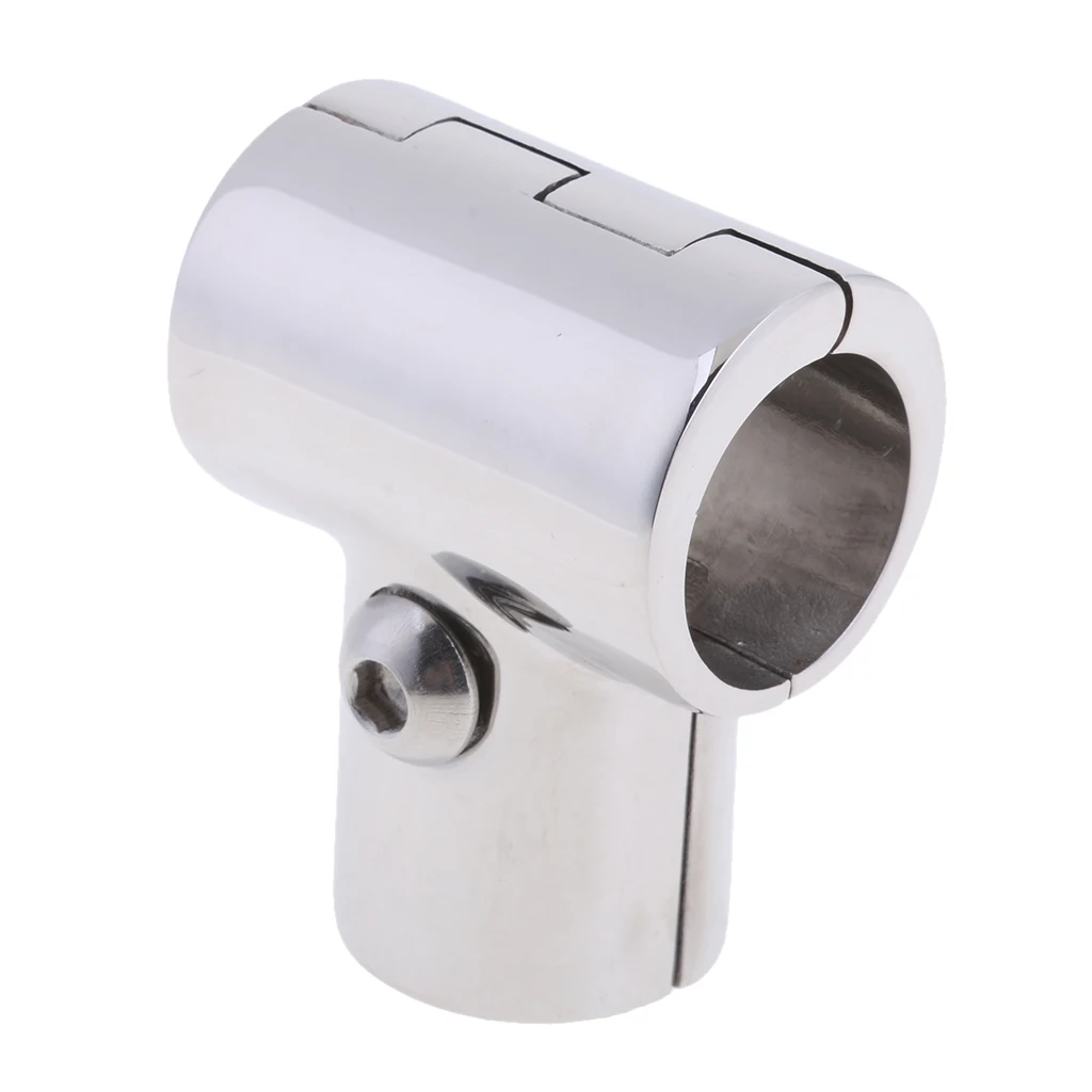 Heavy Duty 316 SS Boat Hand Rail Fitting- 90 Degree T/Tee Hinged/Split for 1 inch Tube