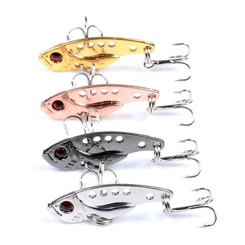 1pcs Metal VIB 3.5G/3.5CM Fishing Lure Mini Vibration Spoon Spinner Crankbait Bass Artificial Hard Bait Cicada FishingTackle