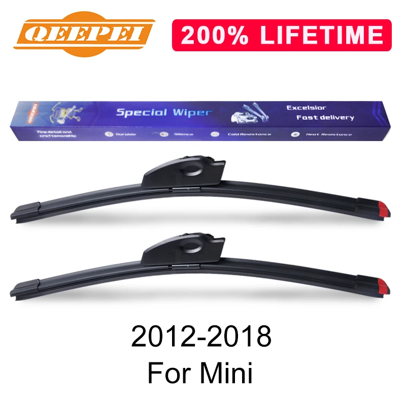 

QEEPEI Replace Wiper Blade For Mini 2012-2018 Silicone Rubber Windshield Windscreen Wiper Auto Car Accessories