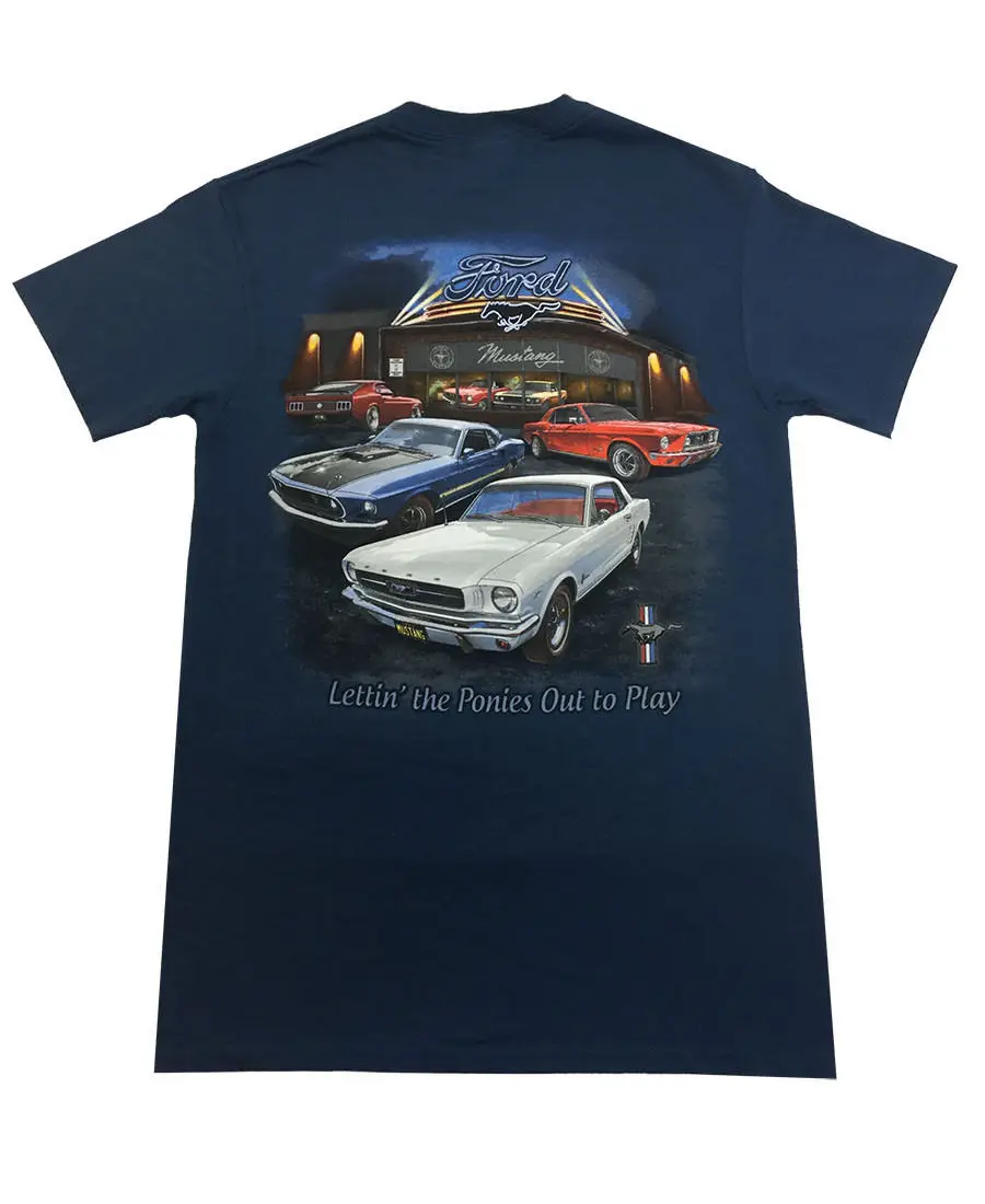 Mens T Shirts Fashion 2019 /Men Harajuku Hip Hop Brand Joe Blow Men'S Classic American Car Fans Mustang Showroom Shirts