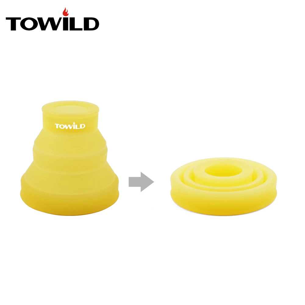 TOWILD bici bicicletta della luce della torcia della torcia elettrica Lanterna Pieghevole Diffusore & Tazza di silicone del commestibile per la