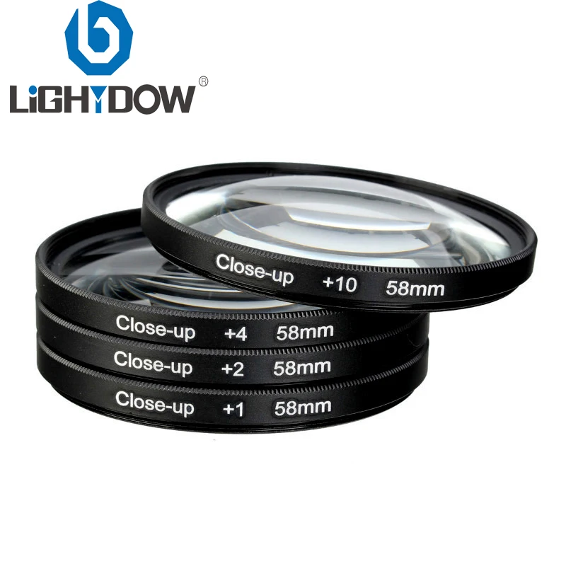 Lightdow Macro Close Up Lens Filter 4 in 1 +1+2+4+10 Kit 49mm 52mm 55mm 58mm 62mm 67mm 72mm 77mm for Canon Nikon Sony Cameras