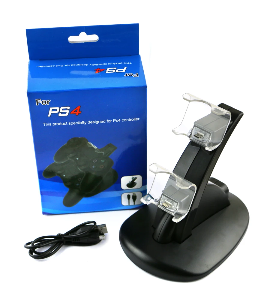 10 Buah Pengisi Daya Dual Holder Mikro 2 USB Pegangan Pengisi Daya Dock Stand Pengisian Cepat untuk Pengontrol PS4