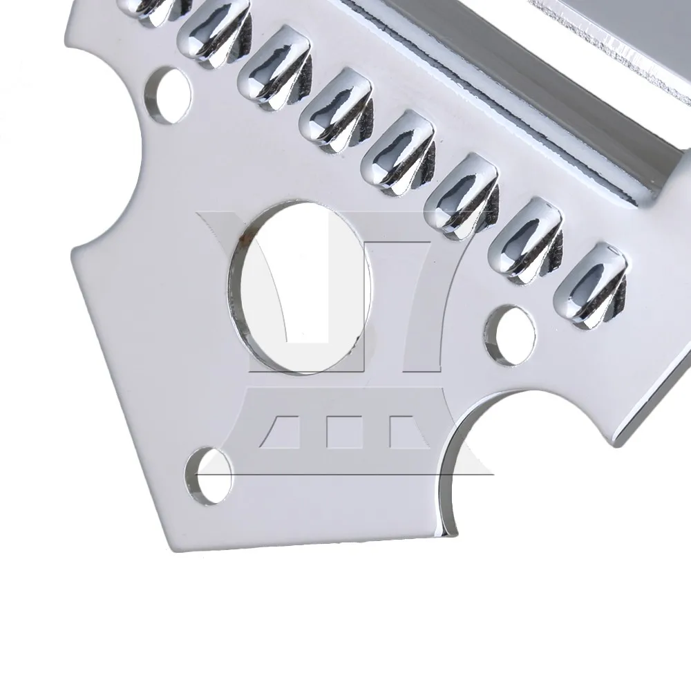 Yibuy 60mm Silver Zinc Alloy Mandolin Guitar Tailpiece for 8 String Mandolin