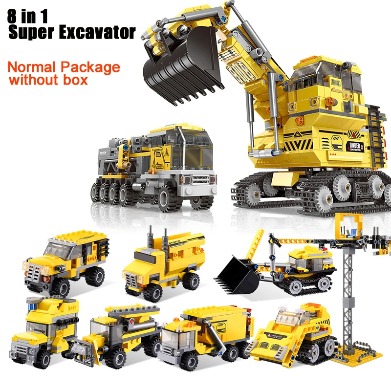 XINGBAO 13001 8in1 Super Universe Battleship Building Blocks Bricks Excavator Blocks  with Figure Standard for Kid's Toys