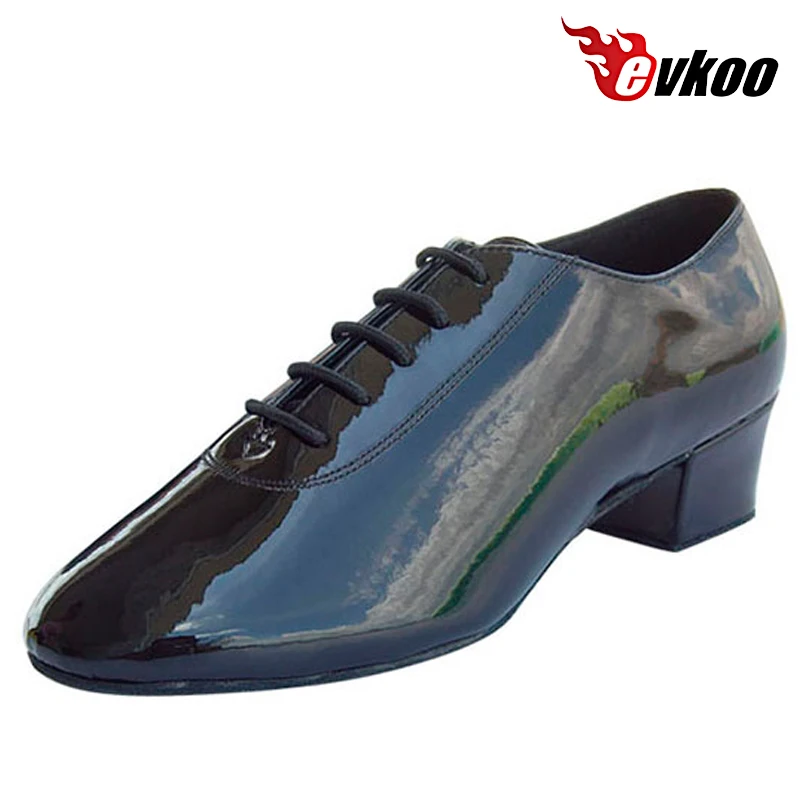 

Customsize Man's Modern Ballroom Dance shoes Heel 4cm Genuine Leather Or Patent High Quality Comfortable Sole Shoes Evkoo-295