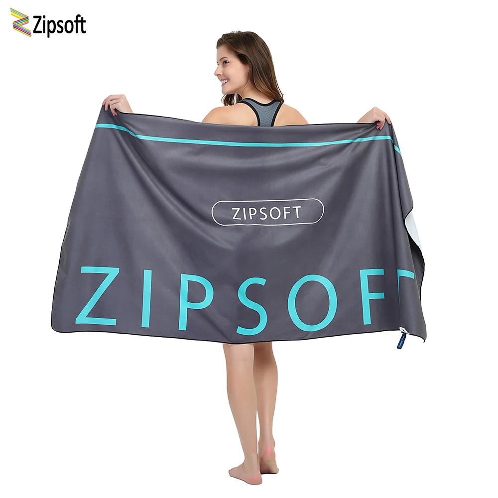 Zipsoft Microfiber Beach Towel Travel Fabric Quick Drying Outdoors Sports Yoga Mat Swimming Camping Bath  Blanket Gym brand 2021