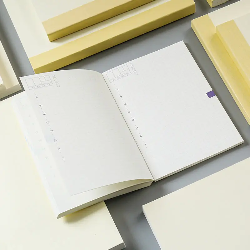 Yiwi – carnet de notes A5 A6 Hobo, Pages de lignes à grille intérieure vierge, papier de recharge, planificateur, Journal intime, papeterie mignonne