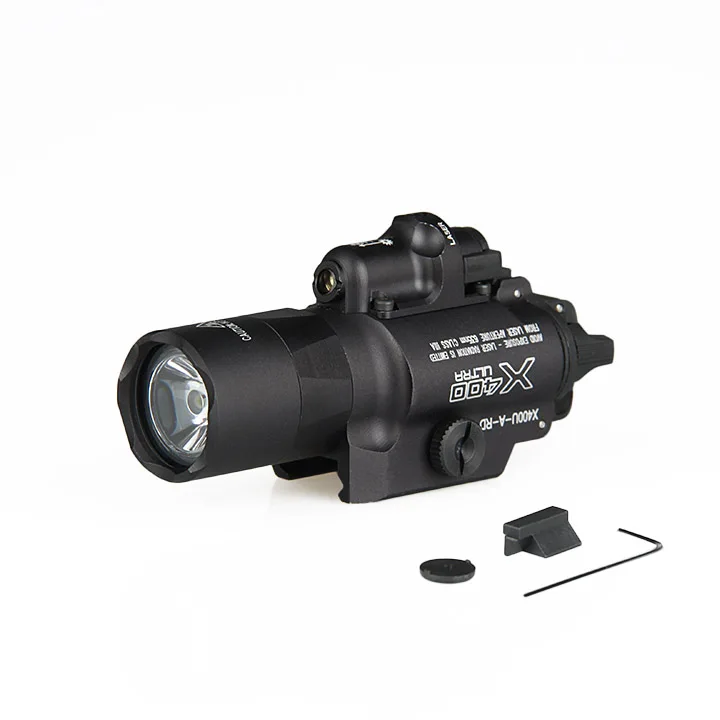 Hot sale  flashlight led X400 LED Weapon Light white light with red laser GZ150084