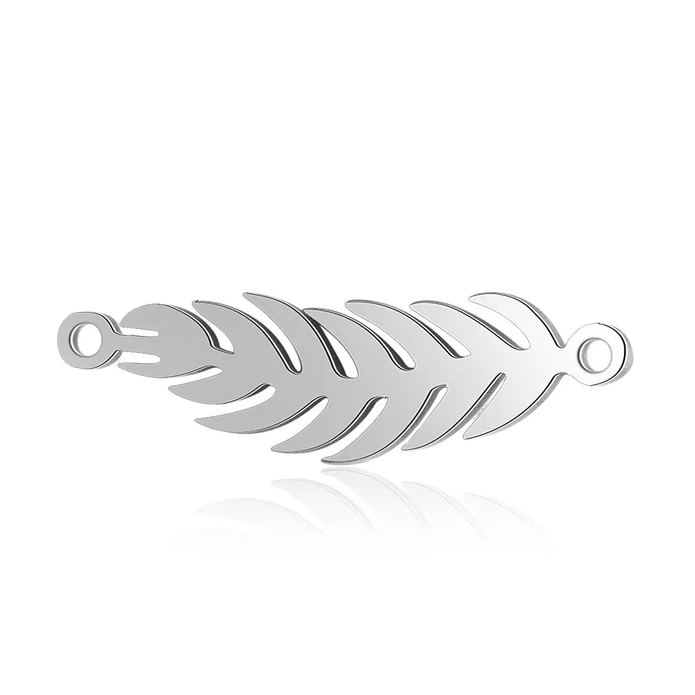10pcs/lot 316 Stainless Steel Ear of wheat Connector Charm Pendant Wholesale  Jewellery Making